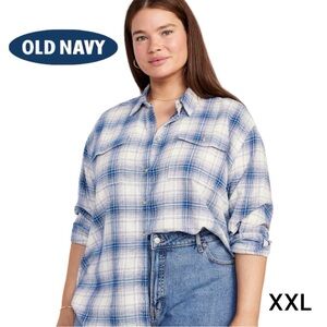 013 NWT Old Navy XXL Boyfriend Button down shirt